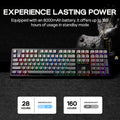 EPOMAKER TH108 Full Size Mechanical Keyboard, Wireless Gaming Keyboard with 8000Mah Battery, Creamy Gasket, 108 Keys, Hot Swap, Driver, RGB Backlight