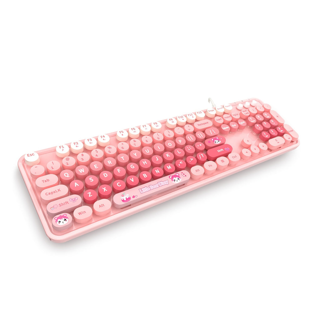 Mofii Sweet Wired Keyboard, New Wired Solely Mixed Color Office And Home Keyboard, High Appearance Level for Women, New Wired Keyboard