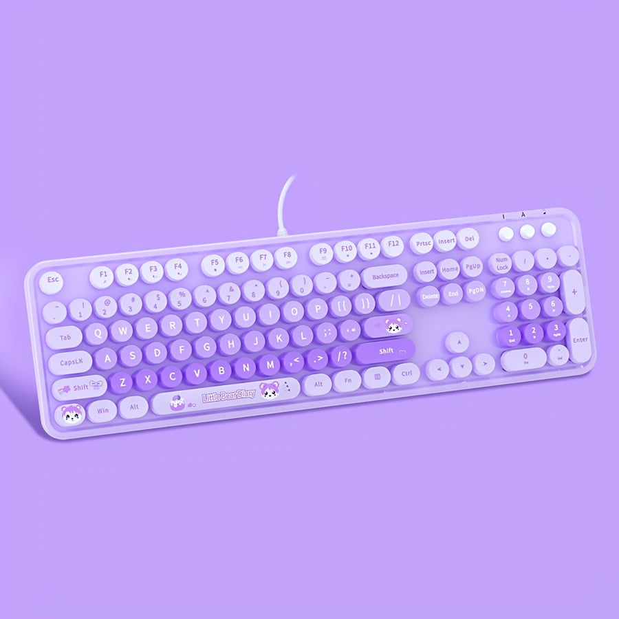 Mofii Sweet Wired Keyboard, New Wired Solely Mixed Color Office And Home Keyboard, High Appearance Level for Women, New Wired Keyboard