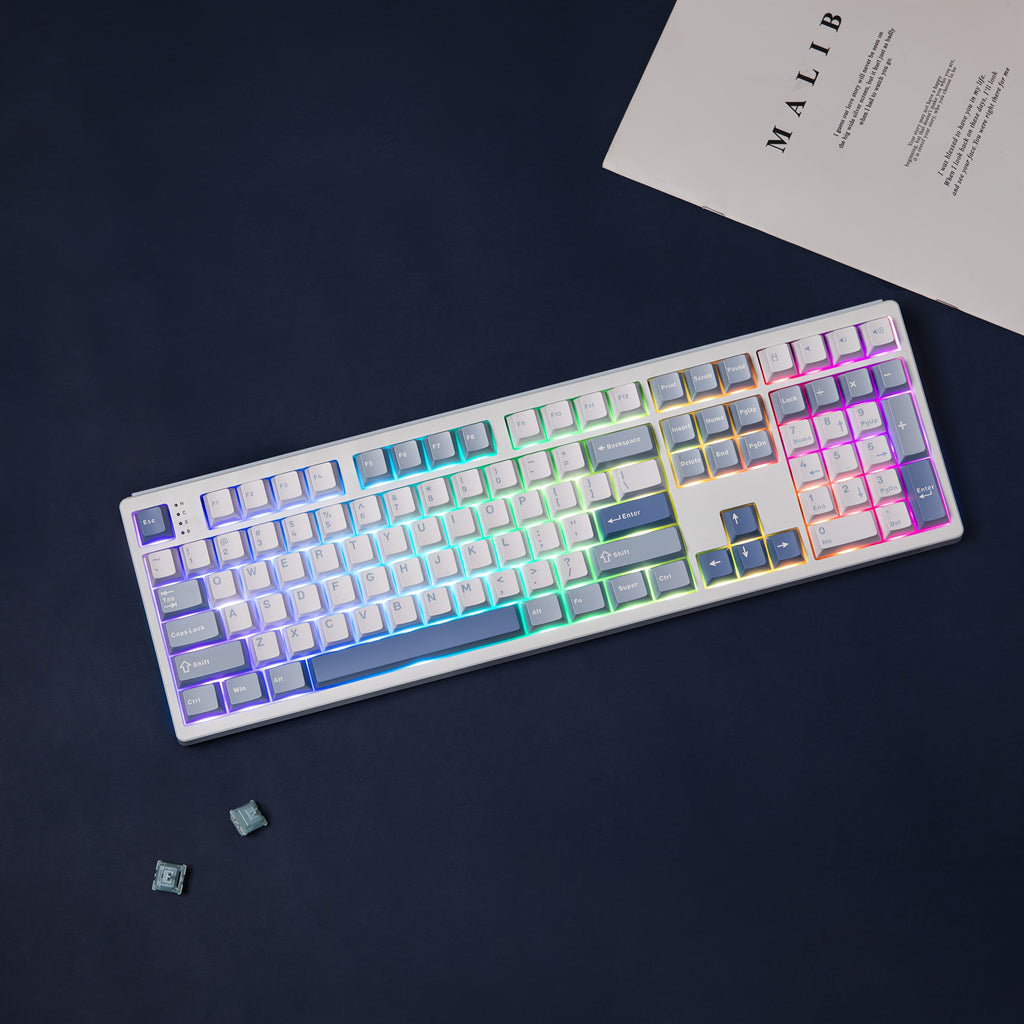 EPOMAKER TH108 Full Size Mechanical Keyboard, Wireless Gaming Keyboard with 8000Mah Battery, Creamy Gasket, 108 Keys, Hot Swap, Driver, RGB Backlight