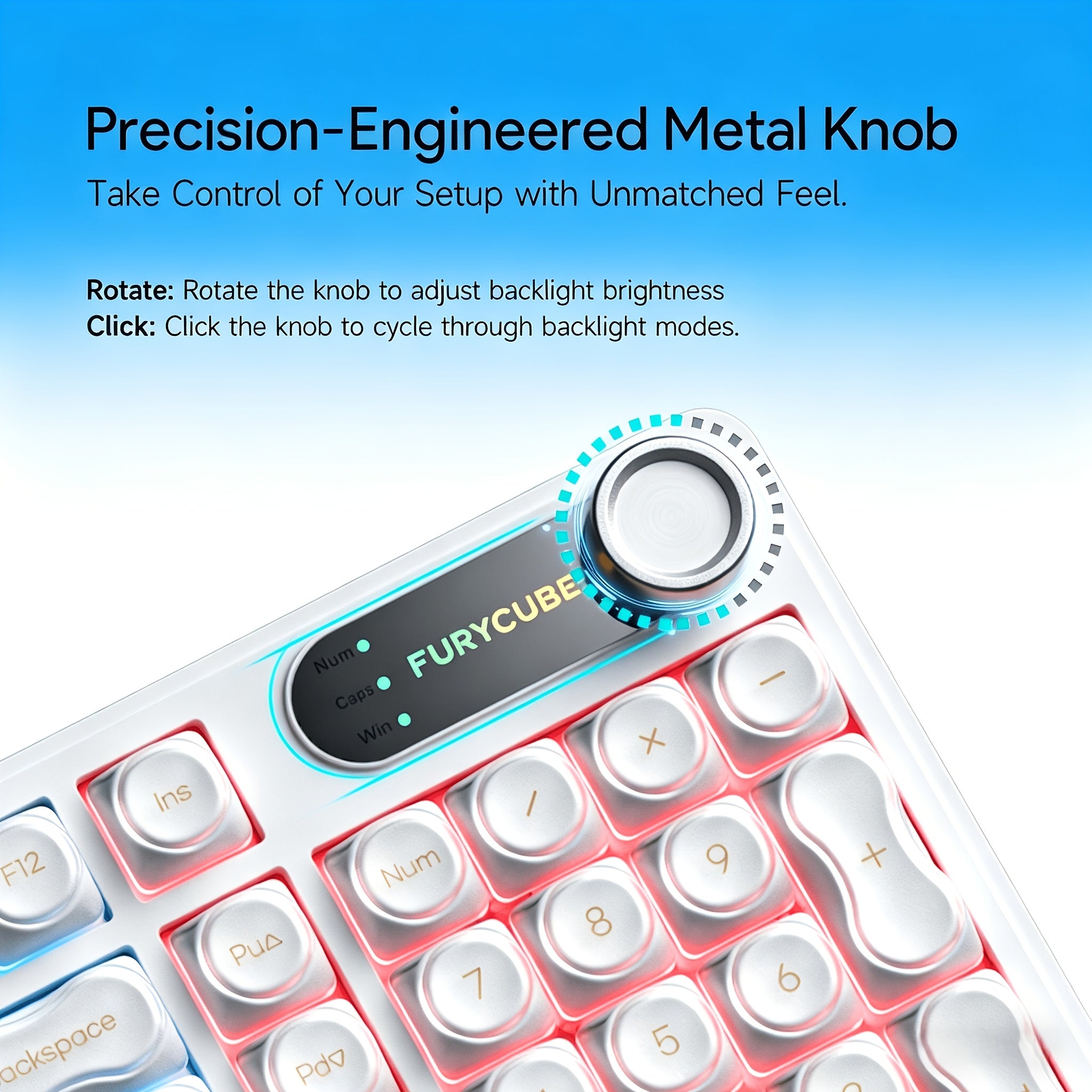2026 Latest Wireless Mechanical Silent Keyboard, Foundation Keyboard, Tri-Mode Connection, Supports \u002F2.4G\u002FType-C Connection, Built-In Sound-Absorbing Layer, Tuned Mechanical Feel, Zero Latency, Smart Dial, Side Engraved Gradient Color