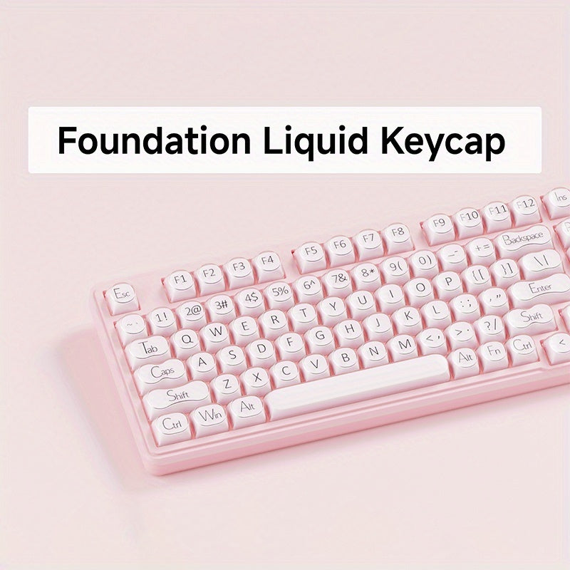 Eweadn Wired Silent Keyboard | Pink Rgb Backlit With Frosted Keycaps, Multimedia Knob & Display Screen, Ergonomic Design For Office Work, Suitable For Gaming On Pc Laptop Desktop Windows Mac