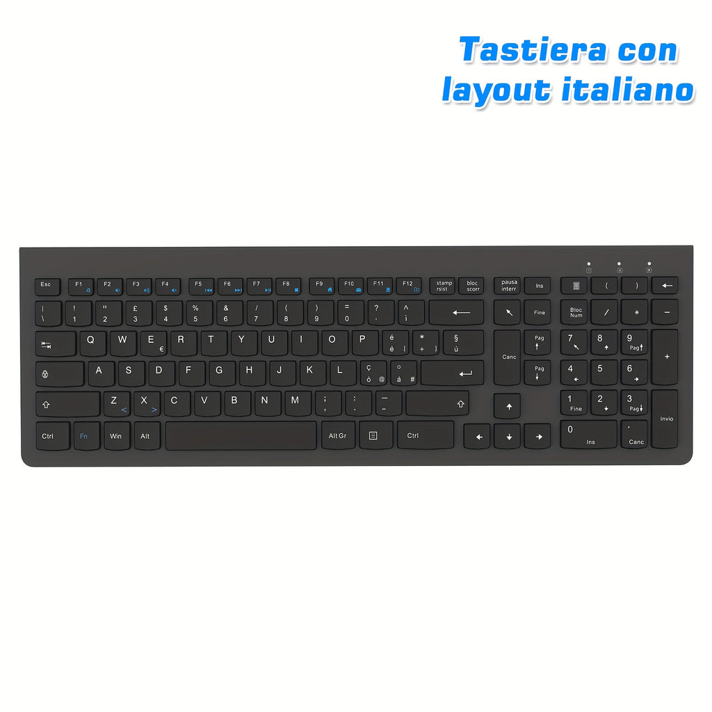 BATTOP Universal Wireless Keyboard Featuring a Numeric Keypad, Ergonomic Structure, Compatibility with Multiple Devices, And Reliable Connectivity for Mac, Ipad, Android, And Windows