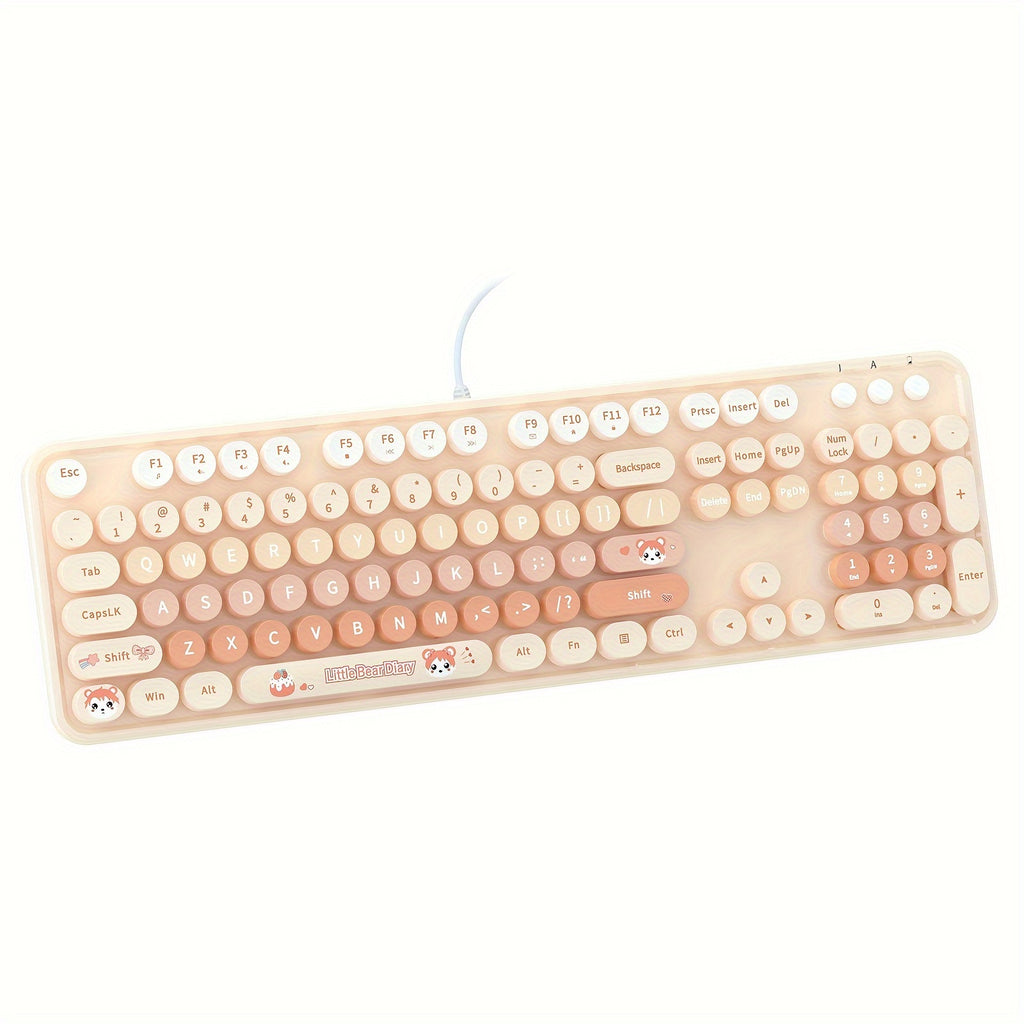 Mofii Sweet Wired Keyboard, New Wired Solely Mixed Color Office And Home Keyboard, High Appearance Level for Women, New Wired Keyboard